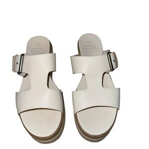 Oasis Society Ellie Slip On Platform Sandal White Sz 7